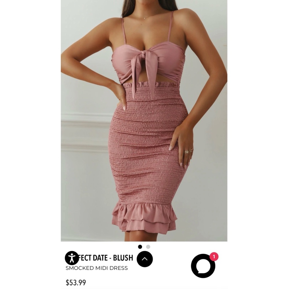 Only worn once! SOLID SATIN MIDI DRESS